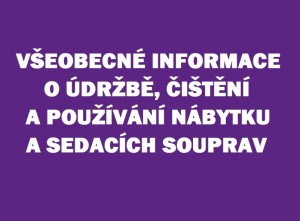 Pokyny k údržbě nábytku SEFIR
