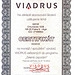 Certifikat VIADRUS Certifikat VIADRUS